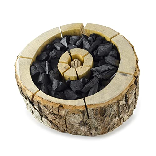X4-LIFE Öko Grill XL inkl. Holzkohle und Anzünder - Einweggrill aus Holz - Umweltfreundlich mit FSC Zertifizierung | 24-28 cm von X4-LIFE