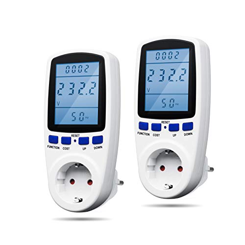 X4-LIFE Strommessgerät 2er Set - Stromzähler für Steckdose - Stromverbrauchsmessgerät - Stromtarif frei einstellbar - Stromverbrauchszähler X4-LIFE Strommessgerät 2er Set - Stromzähler für Steckdose - Stromverbrauchsmessgerät - Stromtarif frei einstellbar - Stromverbrauchszähler von X4-LIFE