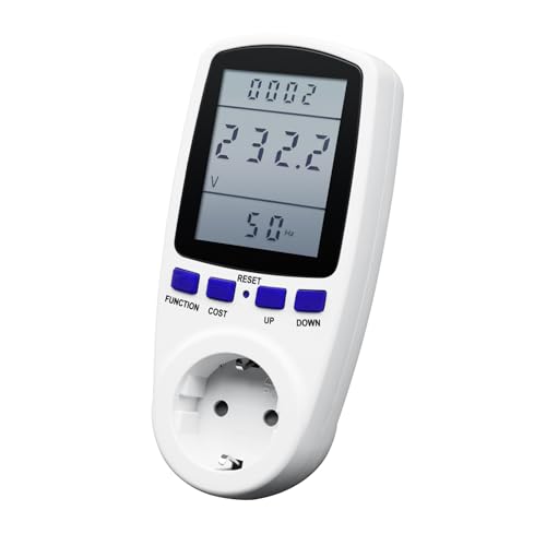 X4-LIFE Strommessgerät für Steckdosen - Mit LCD Display - Energiekostenmessgerät - Sparen Sie Geld mit der genauen Stromkosten eingabe X4-LIFE Strommessgerät für Steckdosen - Mit LCD Display - Energiekostenmessgerät - Sparen Sie Geld mit der genauen Stromkosten eingabe von X4-LIFE