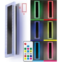 LED Panel Wandleuchte 30cm 10W RGB Kaltweiß für Innen und Außen IP65 Fernbedienung von X4-Life