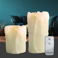 X4-LIFE LED Echtwachskerzen mit Wachstropfen 2er Set inkl. Fernbedienung X4-LIFE LED Echtwachskerzen mit Wachstropfen 2er Set inkl. Fernbedienung von X4-Life