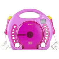 X4 Tech Bobby Joey Kinder CD-Player CD, SD, USB Inkl. Mikrofon Pink von X4 Tech