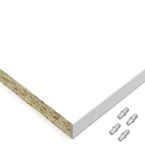 X57 Einlegeboden Regalboden Holzboden 19mm nach Wunschmaß max. 700mm breit x 600mm tief Zuschnitt Anfertigung 2mm Umleimer ABS Kante (Weiß) von X57