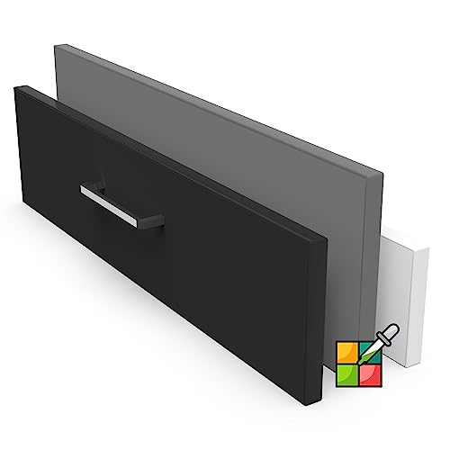 X57 Schubladenfront nach Maß - Schubladenblende - Backofenblende - Möbelfront - Holzblende - Frontblende (Graphitschwarz) von X57