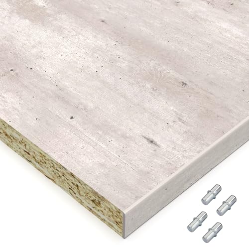 X57 Einlegeboden Regalboden Holzboden 19mm nach Wunschmaß max. 1000mm breit x 600mm tief Zuschnitt Anfertigung 2mm Umleimer ABS Kante (Beton) von X57