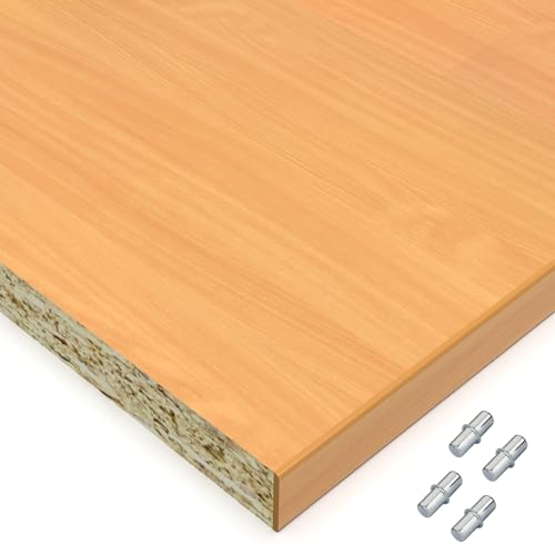 X57 Einlegeboden Regalboden Holzboden 19mm nach Wunschmaß max. 1000mm breit x 600mm tief Zuschnitt Anfertigung 2mm Umleimer ABS Kante (Buche) von X57