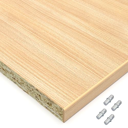X57 Einlegeboden Regalboden Holzboden 19mm nach Wunschmaß max. 1000mm breit x 600mm tief Zuschnitt Anfertigung 2mm Umleimer ABS Kante (Eiche) von X57