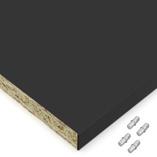 X57 Einlegeboden Regalboden Holzboden 19mm nach Wunschmaß max. 1000mm breit x 600mm tief Zuschnitt Anfertigung 2mm Umleimer ABS Kante (Schwarz) von X57