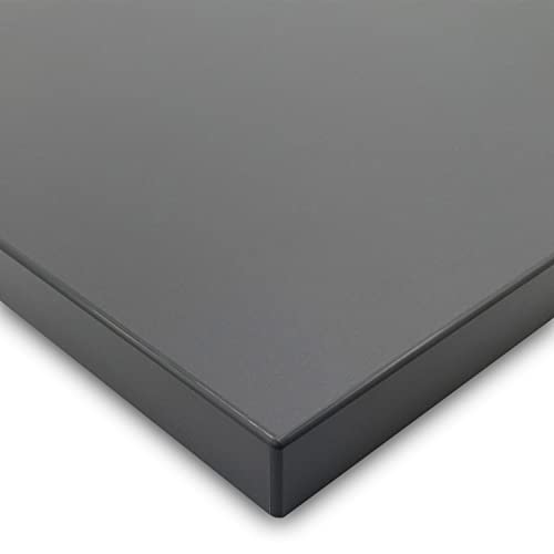 X57 Tischplatte 19mm Dekorplatte nach Maß Holzplatte melaminharzbeschichtet Spanplatte mit 2mm ABS Kante Umleimer (100x40cm. Anthrazit) von X57