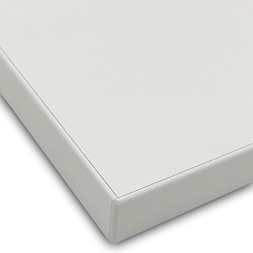 X57 Tischplatte 19mm Dekorplatte nach Maß Holzplatte melaminharzbeschichtet Spanplatte mit 2mm ABS Kante Umleimer (100x50cm. Weiß) von X57