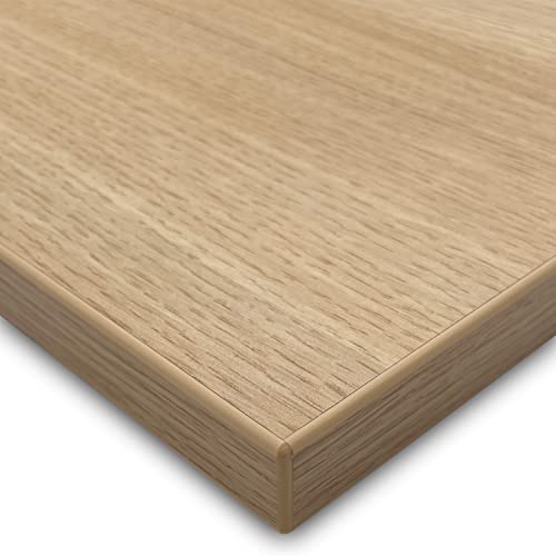 X57 Tischplatte 19mm Dekorplatte nach Maß Holzplatte melaminharzbeschichtet Spanplatte mit 2mm ABS Kante Umleimer (100x60cm. Eiche) von X57