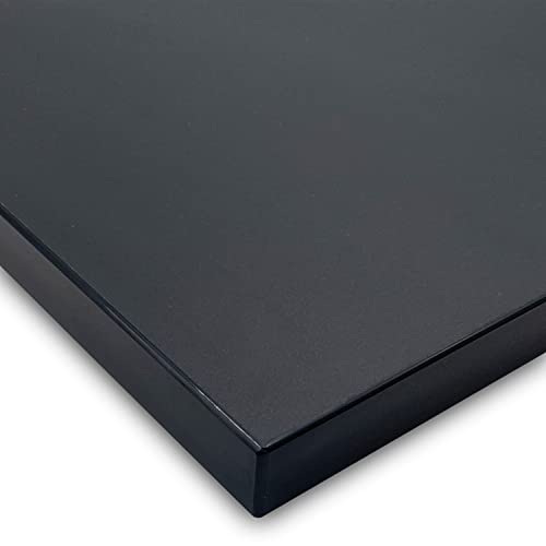 X57 Tischplatte 19mm Dekorplatte nach Maß Holzplatte melaminharzbeschichtet Spanplatte mit 2mm ABS Kante Umleimer (120x60cm. Schwarz) von X57