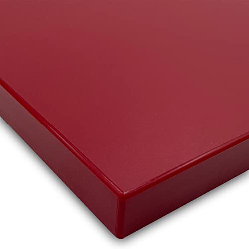X57 Tischplatte 19mm Dekorplatte nach Maß Holzplatte melaminharzbeschichtet Spanplatte mit 2mm ABS Kante Umleimer (70x50cm. Rubinrot) von X57
