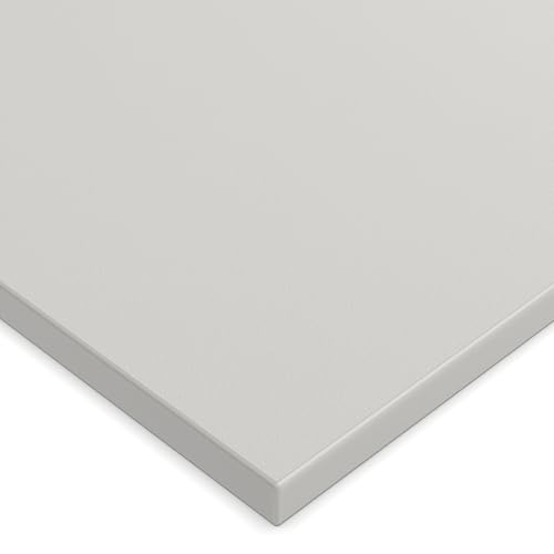 X57 Tischplatte 19mm Zuschnitt nach Maß 2mm ABS Kante Umleimer Dekorplatte Holzplatte Spanplatte (Lichtgrau) von X57