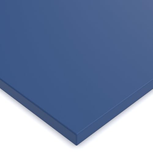 X57 Tischplatte 19mm Zuschnitt nach Maß 2mm ABS Kante Umleimer Dekorplatte Holzplatte Spanplatte (Enzianblau) von X57
