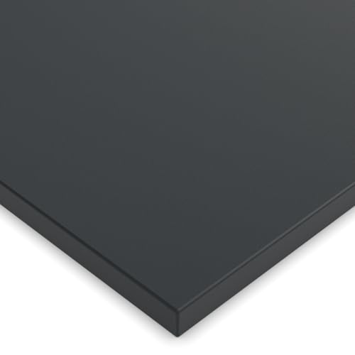X57 Tischplatte 19mm Zuschnitt nach Maß 2mm ABS Kante Umleimer Dekorplatte Holzplatte Spanplatte (Graphitschwarz) von X57