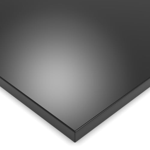 X57 Tischplatte 19mm Zuschnitt nach Maß 2mm ABS Kante Umleimer Dekorplatte Holzplatte Spanplatte (Graphitschwarz Hochglanz) von X57
