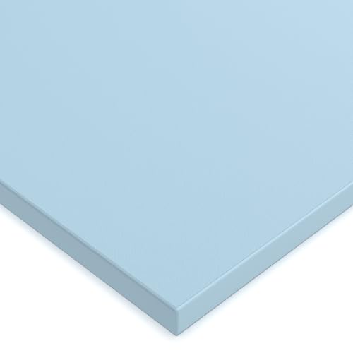X57 Tischplatte 19mm Zuschnitt nach Maß 2mm ABS Kante Umleimer Dekorplatte Holzplatte Spanplatte (Kristallblau) von X57