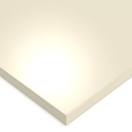 X57 Tischplatte 19mm Zuschnitt nach Maß 2mm ABS Kante Umleimer Dekorplatte Holzplatte Spanplatte (Magnolia Hochglanz) von X57