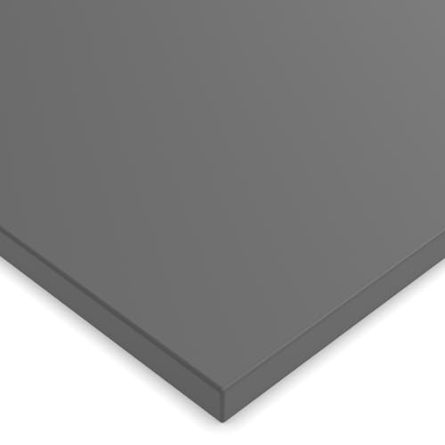 X57 Tischplatte 19mm Zuschnitt nach Maß 2mm ABS Kante Umleimer Dekorplatte Holzplatte Spanplatte (PRIMEBOARD Anthrazit) von X57