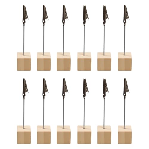 12 PCs Plätze Kartenhalter Mit Clip Standing Photo Memo Für Business Party Photo Stand Memo Bild Standort von XAGMODSHN