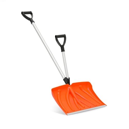 2-in-1 Mehrzweck-Schneeschaufel aus leichtem Aluminium mit abnehmbarem Griff zum Entfernen, kompakte Aufbewahrung, leichte Schaufel für Gehweg von XAGMODSHN