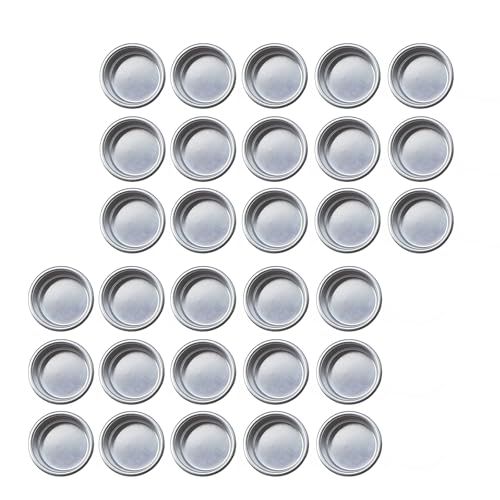 30 Stück Dosen für Teelichter, Aluminiumgläser, runde Behälter, Form für Duft- und Bastelbedarf, Herstellung von Zubehör von XAGMODSHN