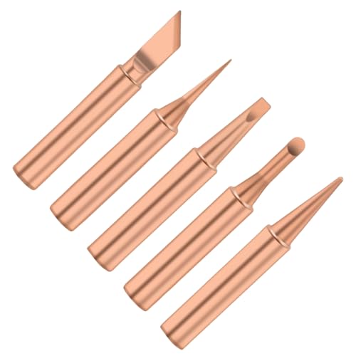 5/6/7 Stück Messing Lötkolbenspitzen Set Thermospitzen Upgrades für führende Freischweißen & Werkzeug Elektronik von XAGMODSHN