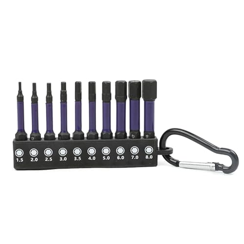 BatchHead Starkes elektrisches Schraubendreher-Bit-Set, Koffer H 1,5-H 8 Köpfe, rutschfest, wasserdicht, Schraubendreher-Set von XAGMODSHN