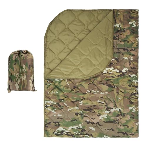 Campingdecke, leicht, wasserdicht, Picknickmatte für Outdoor-Camping, warme und Schlafdecke, Steppdecke, tragbarer Umhang von XAGMODSHN