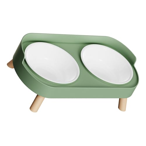 Cats Food and Water Bowl Set Erhöhte Haustier Feeder Doppelschale Mit Spritzer Beweis Für Hundespülmaschinen. Cats Food and Water Bowl Set Erhöhte Haustier Feeder Doppelschale Mit Spritzer Beweis Für Hundespülmaschinen. von XAGMODSHN