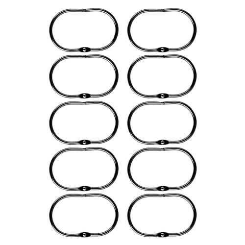 Duschvorhang-Metallbefestigungen, sicherer Haken, praktische Halterung, Aufhängeringe, Vorhänge, Ringe von XAGMODSHN