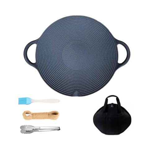 Eisenpfannen Set Outdoor BBQ Pfannen Kochpfannen Grillwerkzeug Grillplatte Outdoor BBQ Grillpfannen Eisen Backformen von XAGMODSHN