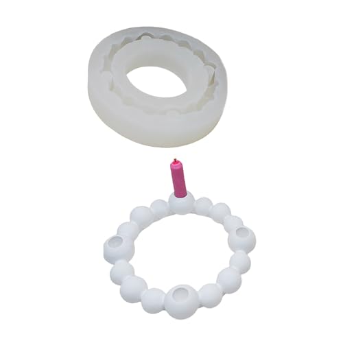 Elegante Kugel Candlestick Form Kerze Basis Gips Figur Silikonform Handwerkzeug Für Kreative Ornament von XAGMODSHN