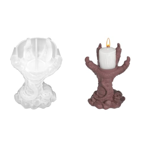 Halloween-Teelichthalter-Formen, Teufelskrallenformen für die Herstellung von Teelichtern, Heimdekorationen, Paket von XAGMODSHN