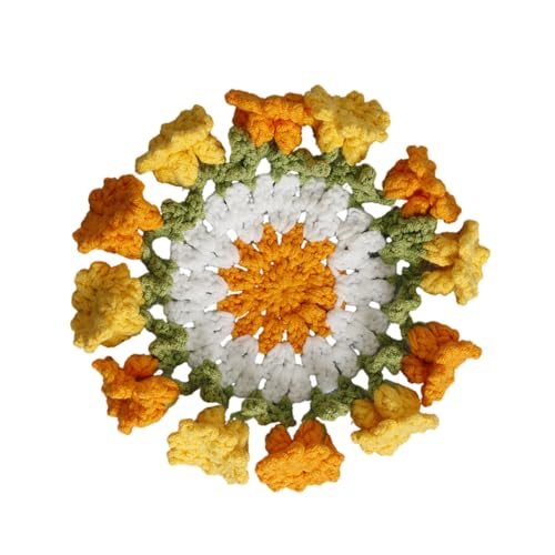 Handgefertigte Häkeluntersetzer Farbenfrohe Blumenmattenmatten Wärme Isolierkissen Hand Gewebtes Placemat Esstisch Dekoration Handgefertigte Häkeluntersetzer Farbenfrohe Blumenmattenmatten Wärme Isolierkissen Hand Gewebtes Placemat Esstisch Dekoration von XAGMODSHN