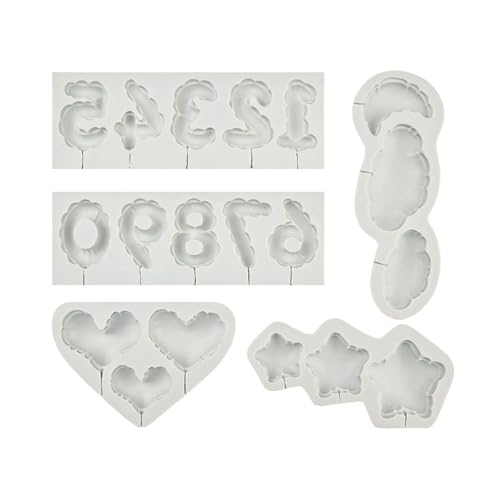 Herzsternwolke Silikonform Fondant Mousses Kuchenformen Machen Gebäck Schokoladenformen Backdekoration Werkzeug Nicht Sternstern Wolken Silikonform Dessertform Für Kerze von XAGMODSHN