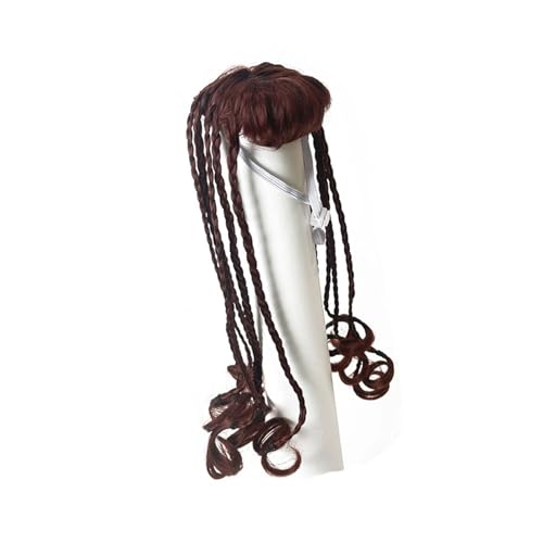 Hunde-Kopfbedeckung, lang, geflochtenes Frisuren-Outfit, Kunsthaar, einfach, lustig, Partyhut für Haustiere Hunde-Kopfbedeckung, lang, geflochtenes Frisuren-Outfit, Kunsthaar, einfach, lustig, Partyhut für Haustiere von XAGMODSHN