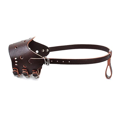 Hunde-Mundschutz für große, sichere Halter, Maulkorb aus PU, bequem, verstellbar, für Hunde Hunde-Mundschutz für große, sichere Halter, Maulkorb aus PU, bequem, verstellbar, für Hunde von XAGMODSHN