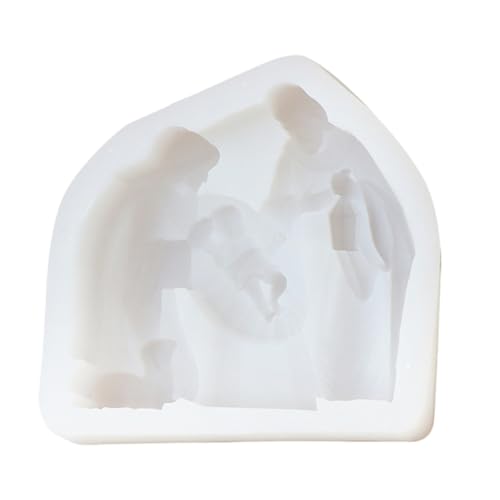 Kreative Silikonform Heilige Familie, Gebetsmuster, geeignet für Bastelliebhaber, Geschenk für Handarbeit, Schreibtischdekoration, Antihaft-Silikonform von XAGMODSHN