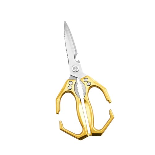 Küchenschere Für Knochenfische Nicht Schlau Ergonomisch Aluminiumlegierung Sicherer Verriegelungsmechanismus Schere Mehrzweckküchen Schneidwerkzeug von XAGMODSHN