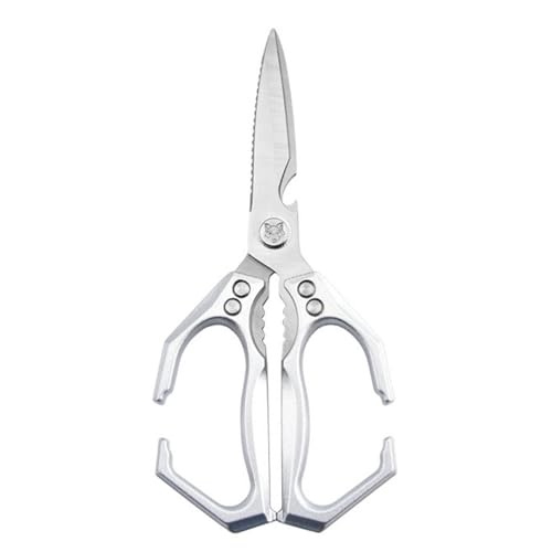 Küchenschere Für Knochenfische Nicht Schlau Ergonomisch Aluminiumlegierung Sicherer Verriegelungsmechanismus Schere Mehrzweckküchen Schneidwerkzeug von XAGMODSHN