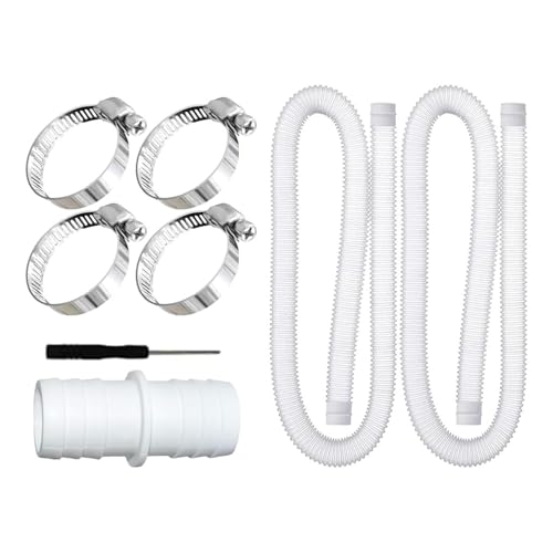 Leistungsstarker Poolpumpenschlauch mit auslaufsicherem Design und verstärkten Befestigungselementen, geeignet für verschiedene Filtersysteme und Spa-Pool-Zubehör Leistungsstarker Poolpumpenschlauch mit auslaufsicherem Design und verstärkten Befestigungselementen, geeignet für verschiedene Filtersysteme und Spa-Pool-Zubehör von XAGMODSHN