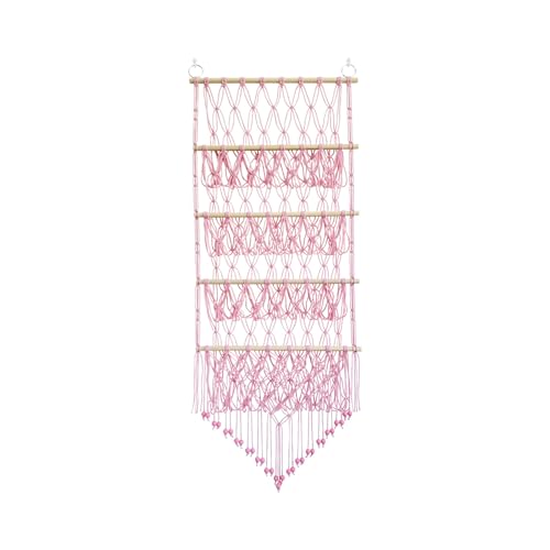Netz-Hängematte für Stofftiere, Hängeorganizer, Plüschtier-Aufbewahrung mit 4-lagigen Fransen-Designs, Aufbewahrungshalter von XAGMODSHN