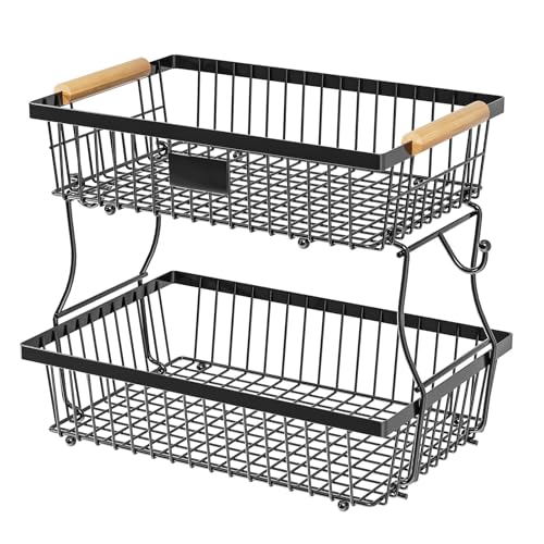 Obst Korb Stapelbares Speicher Rack Mit 2 Bananenbügel Räumlich Sparende Brot Snacks Obst Korb Stapelbares Speicher Rack Mit 2 Bananenbügel Räumlich Sparende Brot Snacks von XAGMODSHN