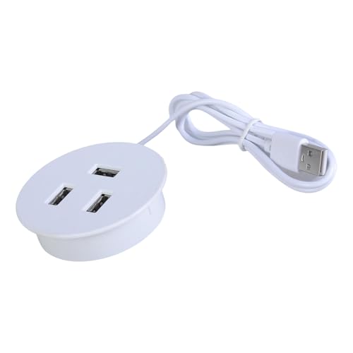 USB-2.0-Hubs, Schreibtisch-Durchführung, 3 Anschlüsse, Kabel-Organizer für den Zugriff auf USB-Peripheriegeräte von XAGMODSHN