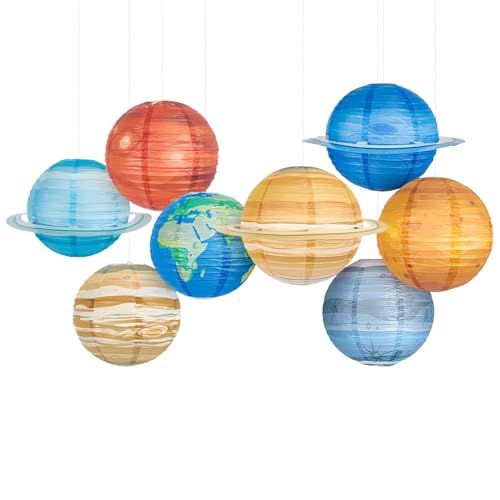 XAGMODSHN 1 Set Papier-Planeten-Dekorationen, Weltraum-Themen-Dekorationen, Hängedekorationen, Planeten-Dekorationen für Weltraum-Thema von XAGMODSHN