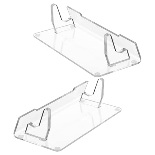 XAGMODSHN 2 transparente Display-Ständer, Handheld-Spielkonsole und Zubehör, Aufbewahrungs-Organizer, hochtransparente Acryl-Halterung von XAGMODSHN