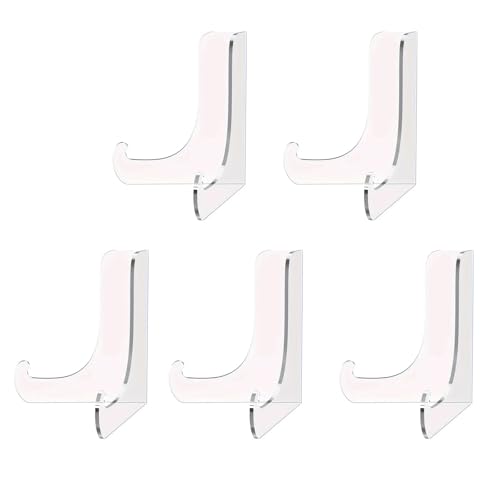 XAGMODSHN 5 Stück Acryl Display Teller Ständer Klar Staffelei Halter für Karten Bücher Fotorahmen Bilder Zeitschriften und Telefone von XAGMODSHN