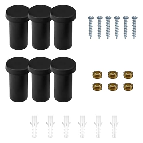 XAGMODSHN 6 Stück tragbare schwarze Wandhaken, stabile schwarze Wand, rostbeständig, Edelstahl-Aufhänger für verschiedene Oberflächen, platzsparend XAGMODSHN 6 Stück tragbare schwarze Wandhaken, stabile schwarze Wand, rostbeständig, Edelstahl-Aufhänger für verschiedene Oberflächen, platzsparend von XAGMODSHN